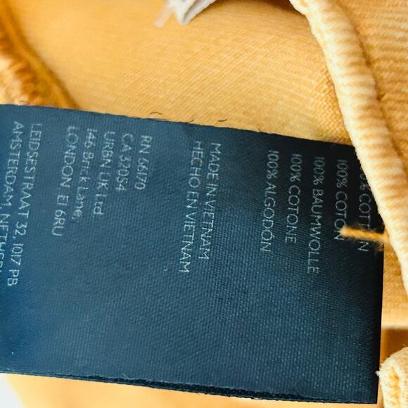 NEW BDG Extreme Wide-Leg Utility Jean Baggy Drawstring Mustard Yellow Sz 28 - Picture 10 of 12